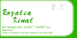 rozalia kinal business card